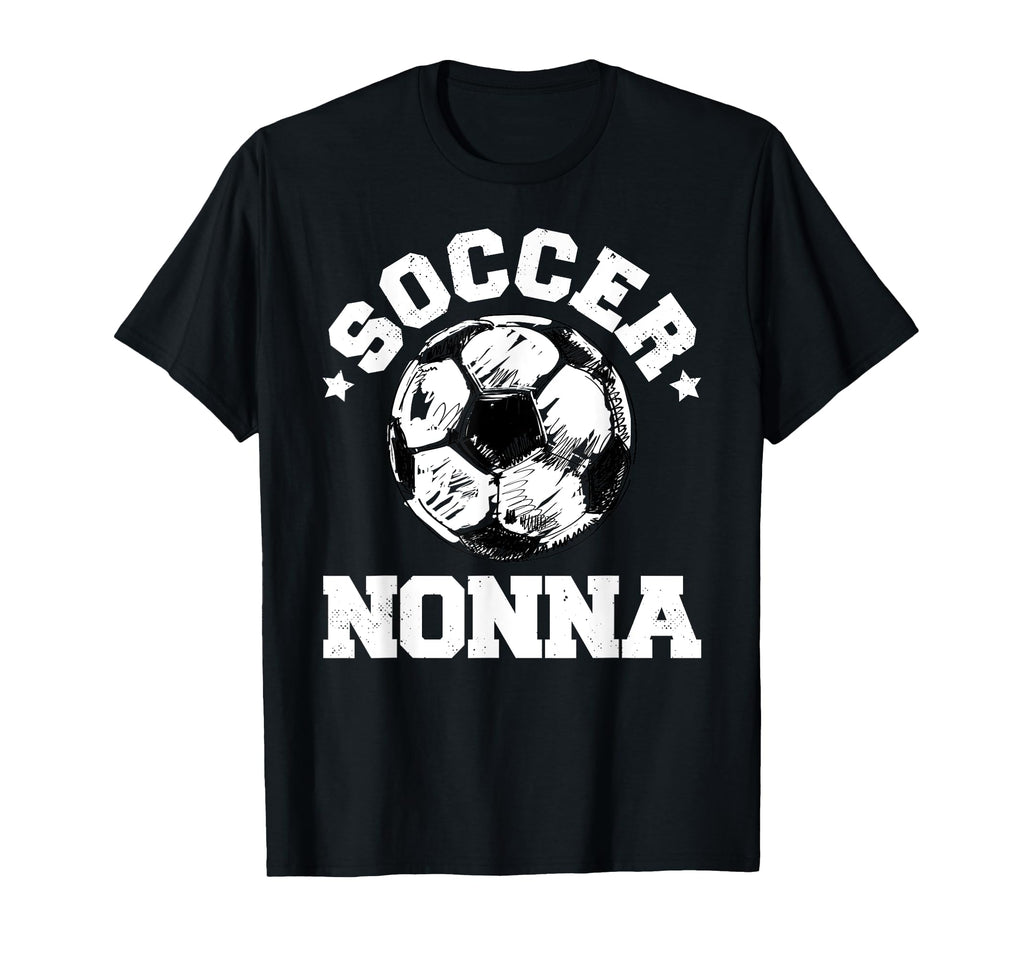 Soccer Nonna Soccer Ball Distressed T-Shirt - Trendy Graphic Men Women