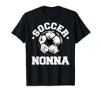 Soccer Nonna Soccer Ball Distressed T-Shirt - Trendy Graphic Men Women