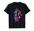 Soccer Colorful Player Goal Team T-Shirt - Minimalist Print Men Women