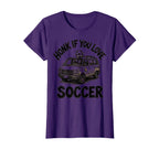 Honk If You Love Soccer Fun Soccer T-Shirt - Minimalist Print for Adults