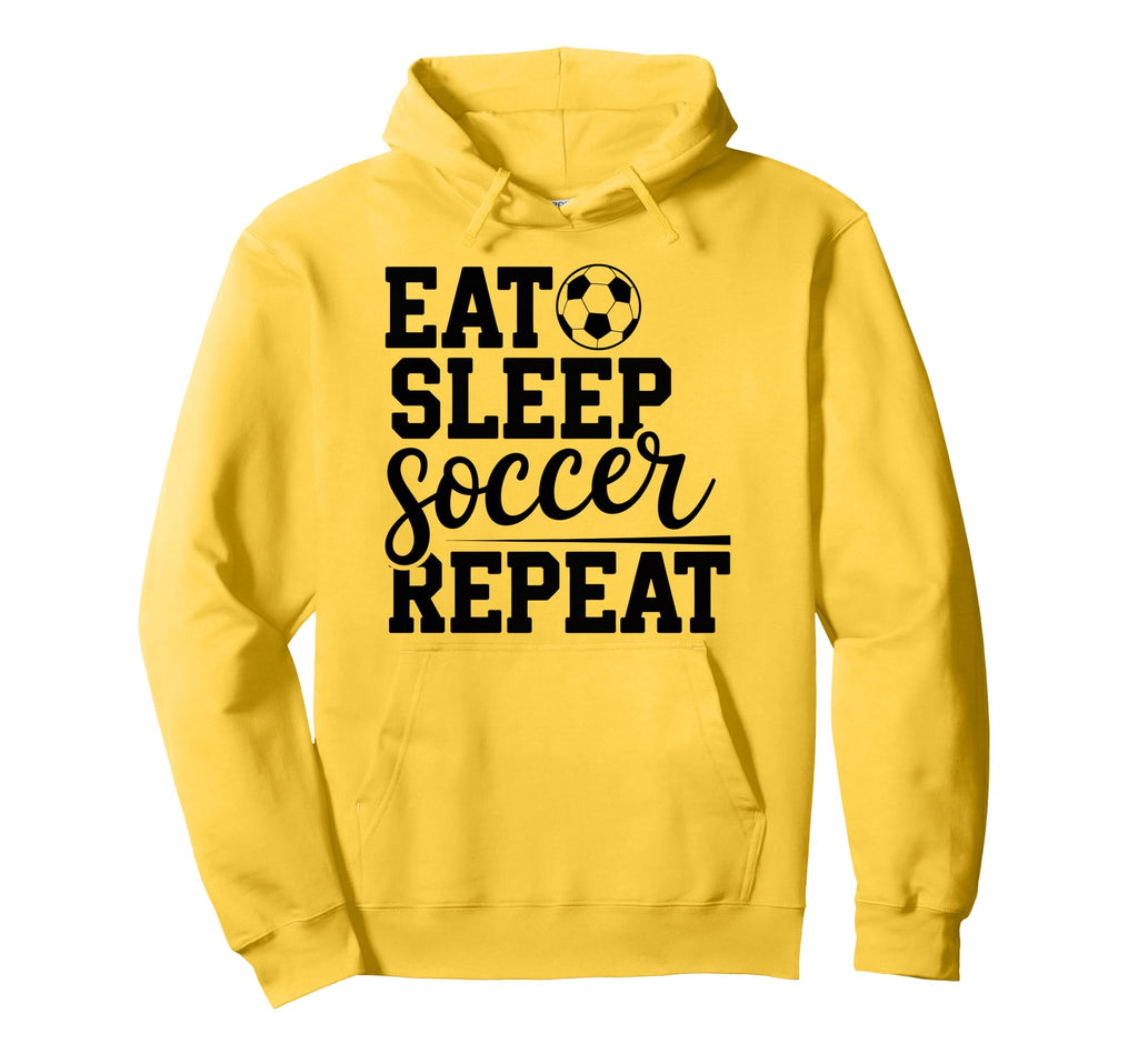 Eat Sleep Soccer Repeat Hoodie - Minimalist Print Men Women