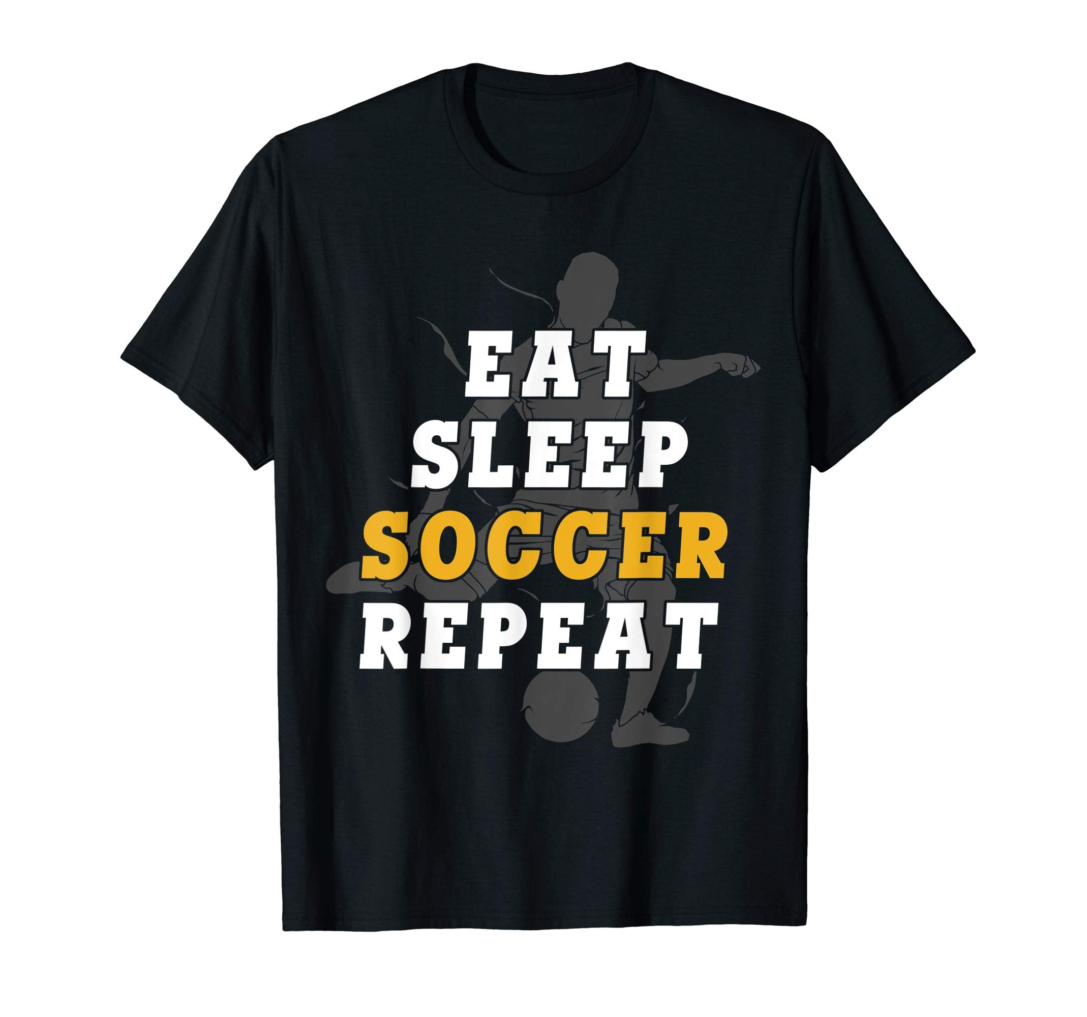 Eat Sleep Soccer Repeat Sport Player Gift T-Shirt - Graphic Print Men Women