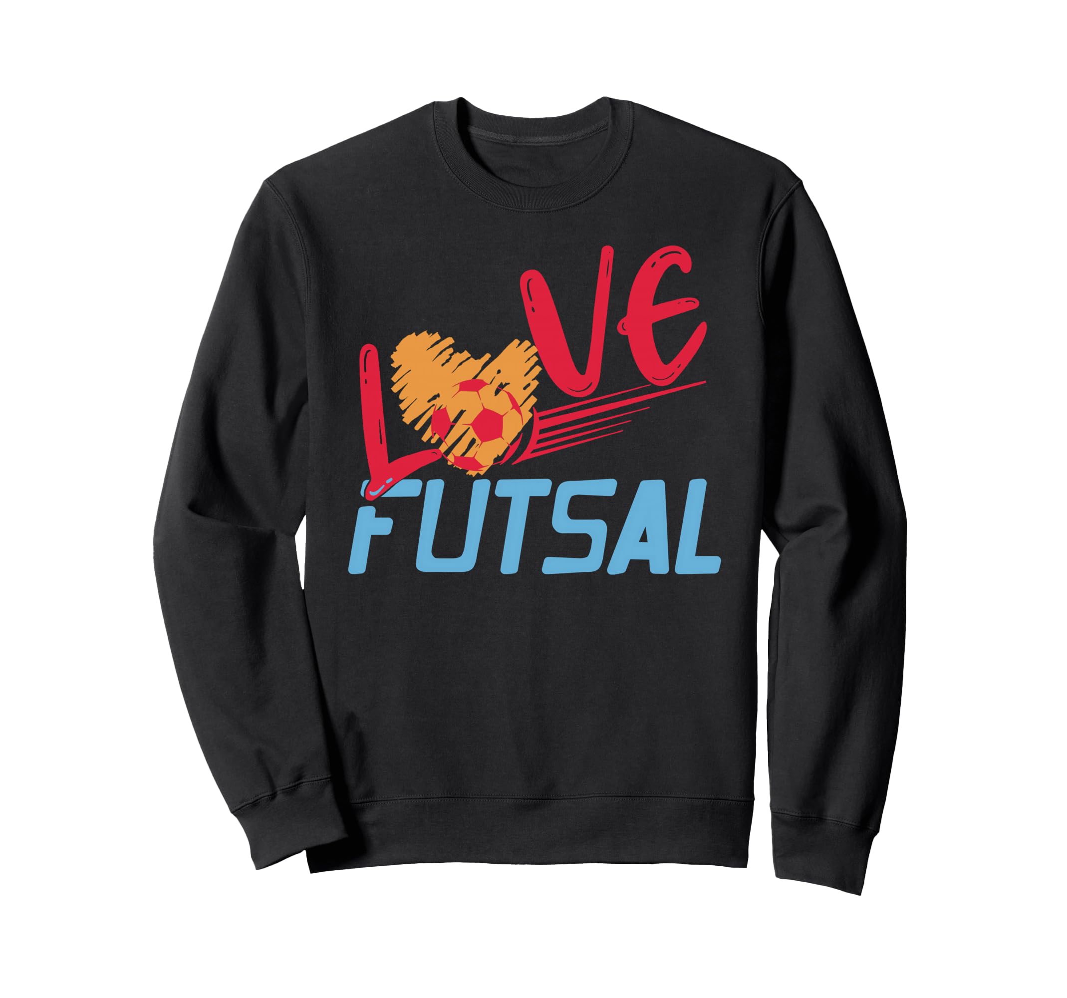 Love Futsal Heart Ball Indoor Sweatshirt - Fun Novelty Design Men Women