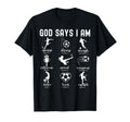 God Says I Am Christian Bible Verse T-Shirt - Novelty Apparel for Adults