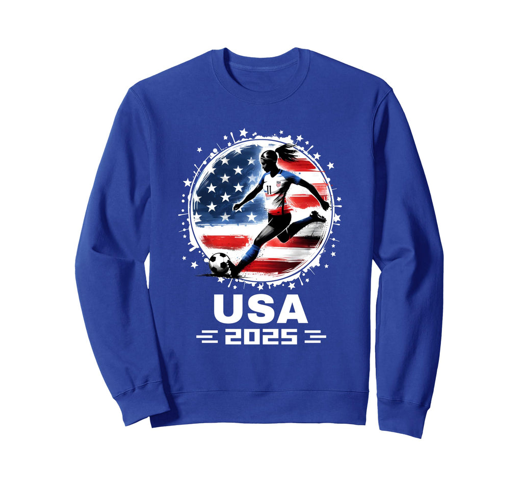 American Flag Soccer Team Soccer Sweatshirt - Minimalist Print Men Women