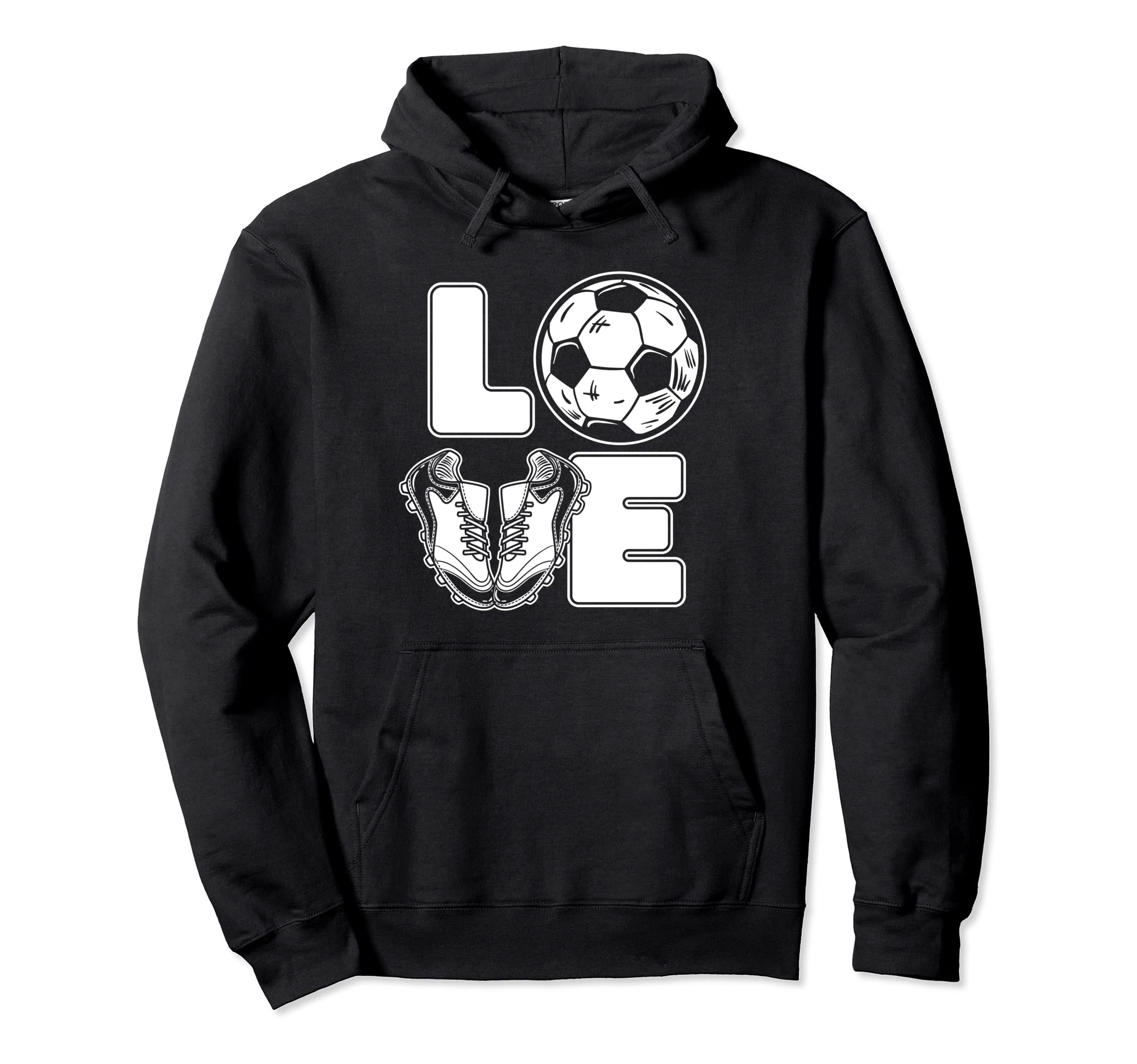 Love Futbol Fu Ball Goal Keeper Hoodie - Casual Everyday Wear Men Women