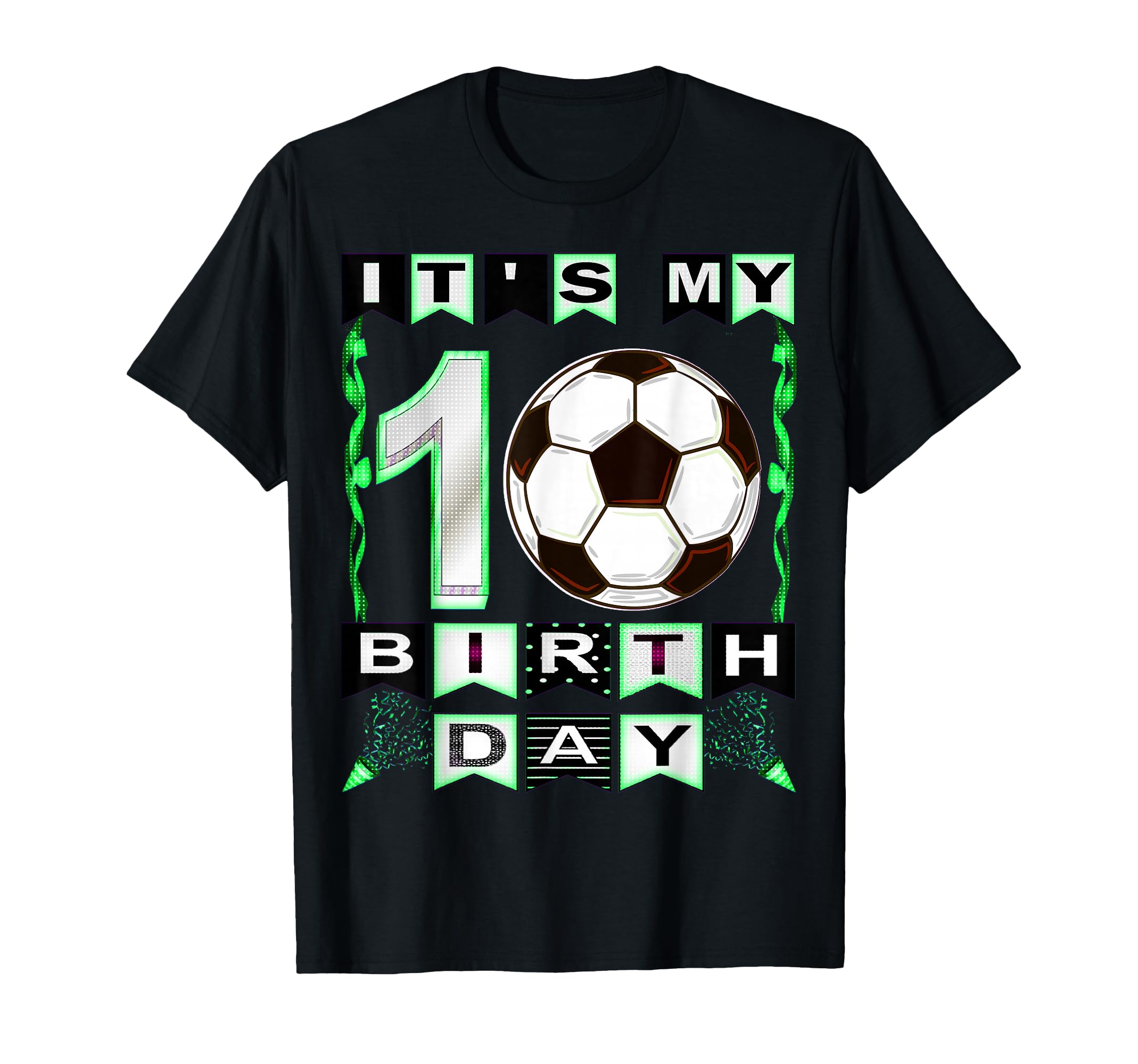 Its My 10Th Birthday Soccer Player T-Shirt - Custom Art Print for Adults