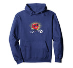Heart Soccer Hoodie - Unique Graphic Unisex