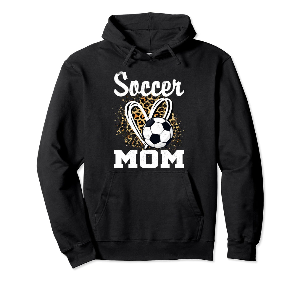 Soccer Mom Leopard Heart Matching Hoodie - Minimalist Print Men Women