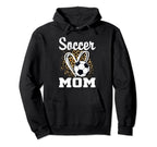 Soccer Mom Leopard Heart Matching Hoodie - Minimalist Print Men Women
