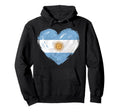 Argentina Flag Heart Soccer Football Hoodie - Aesthetic Graphic for Adults