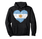 Argentina Flag Heart Soccer Football Hoodie - Aesthetic Graphic for Adults