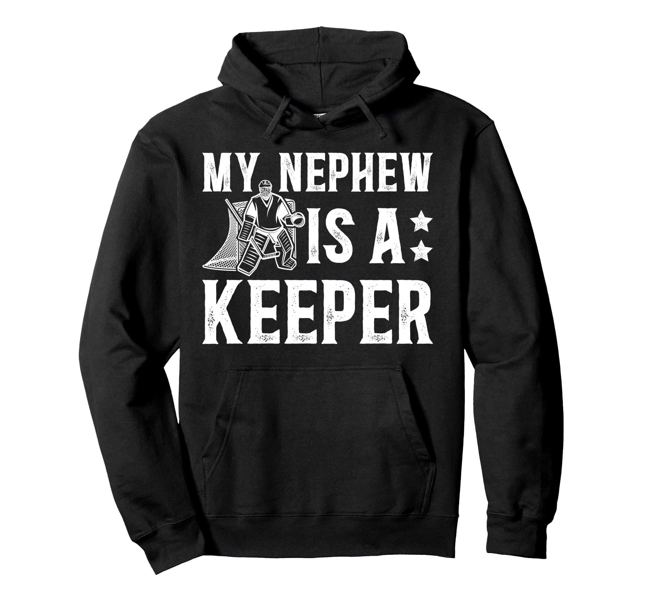 Ice Hockey Keeper Uncle Hockey Goalie Hoodie - Novelty Apparel for Adults