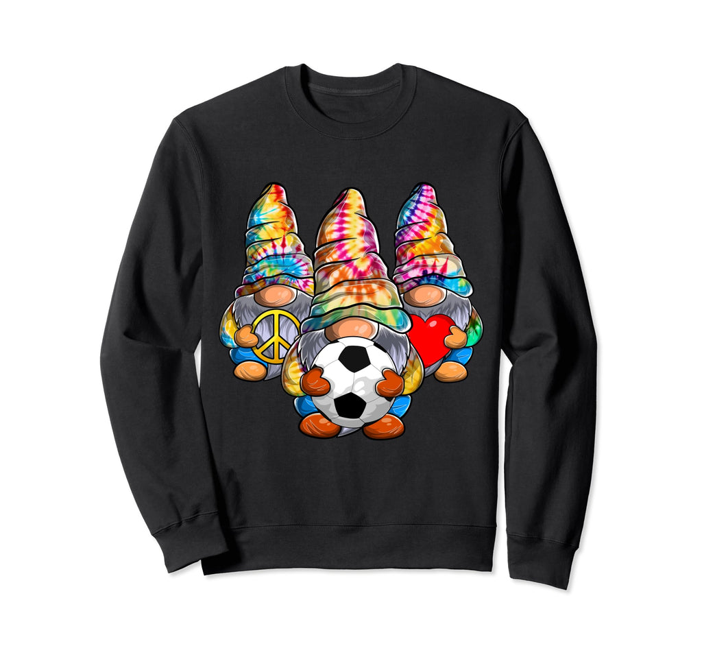 Peace Love Soccer Tie Dye Football Sweatshirt - Novelty Apparel for Adults