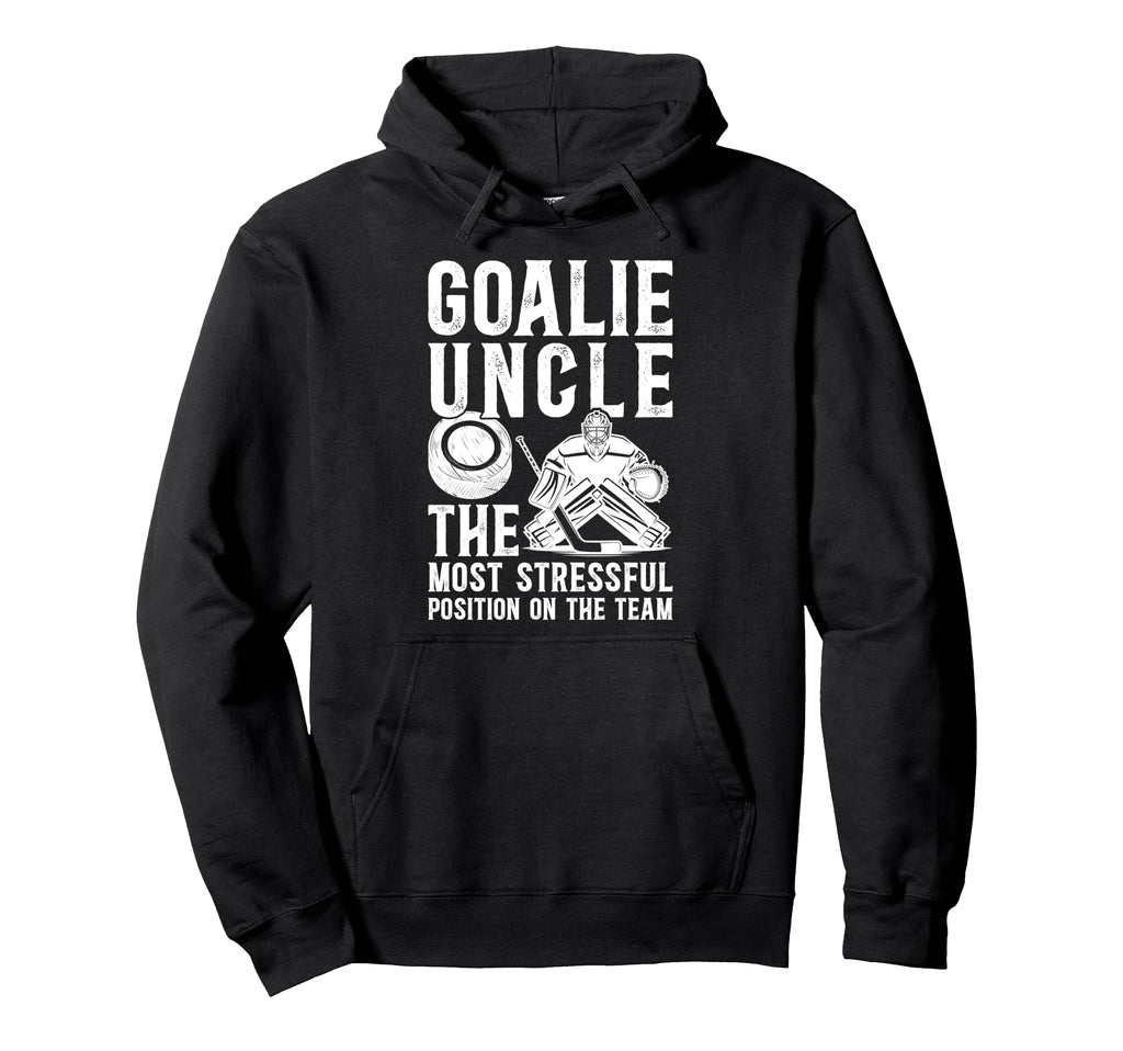 Funny Hockey Goalie Uncle Hockey Keeper Hoodie - Minimalist Print Unisex