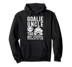 Funny Hockey Goalie Uncle Hockey Keeper Hoodie - Minimalist Print Unisex