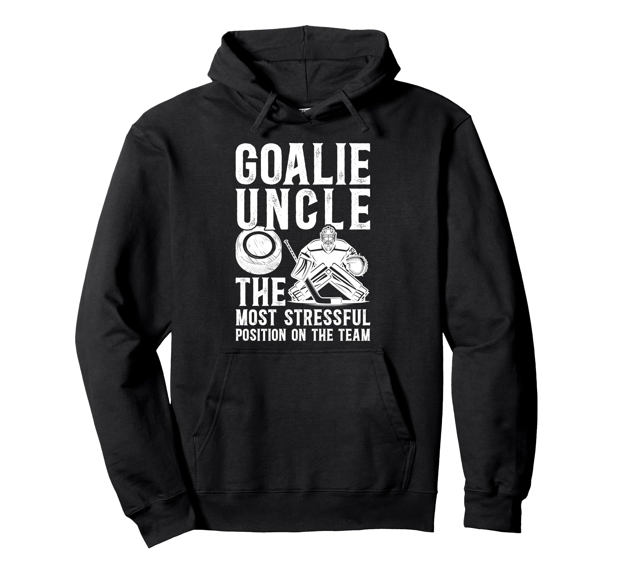 Funny Hockey Goalie Uncle Hockey Keeper Hoodie - Minimalist Print Unisex