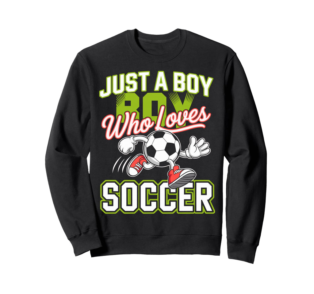 Just Who Loves Soccer Footbal Player Sweatshirt - Novelty Apparel Unisex