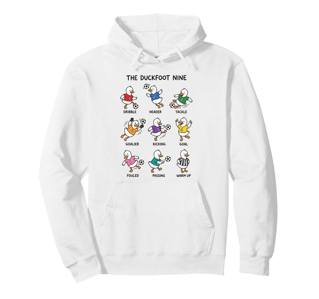 Soccer Duck Team Funny Duckfoot Nine Hoodie - Streetwear Style for Adults