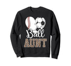 Ball Aunt Heart Baseball Sweatshirt - Casual Everyday Wear Men Women