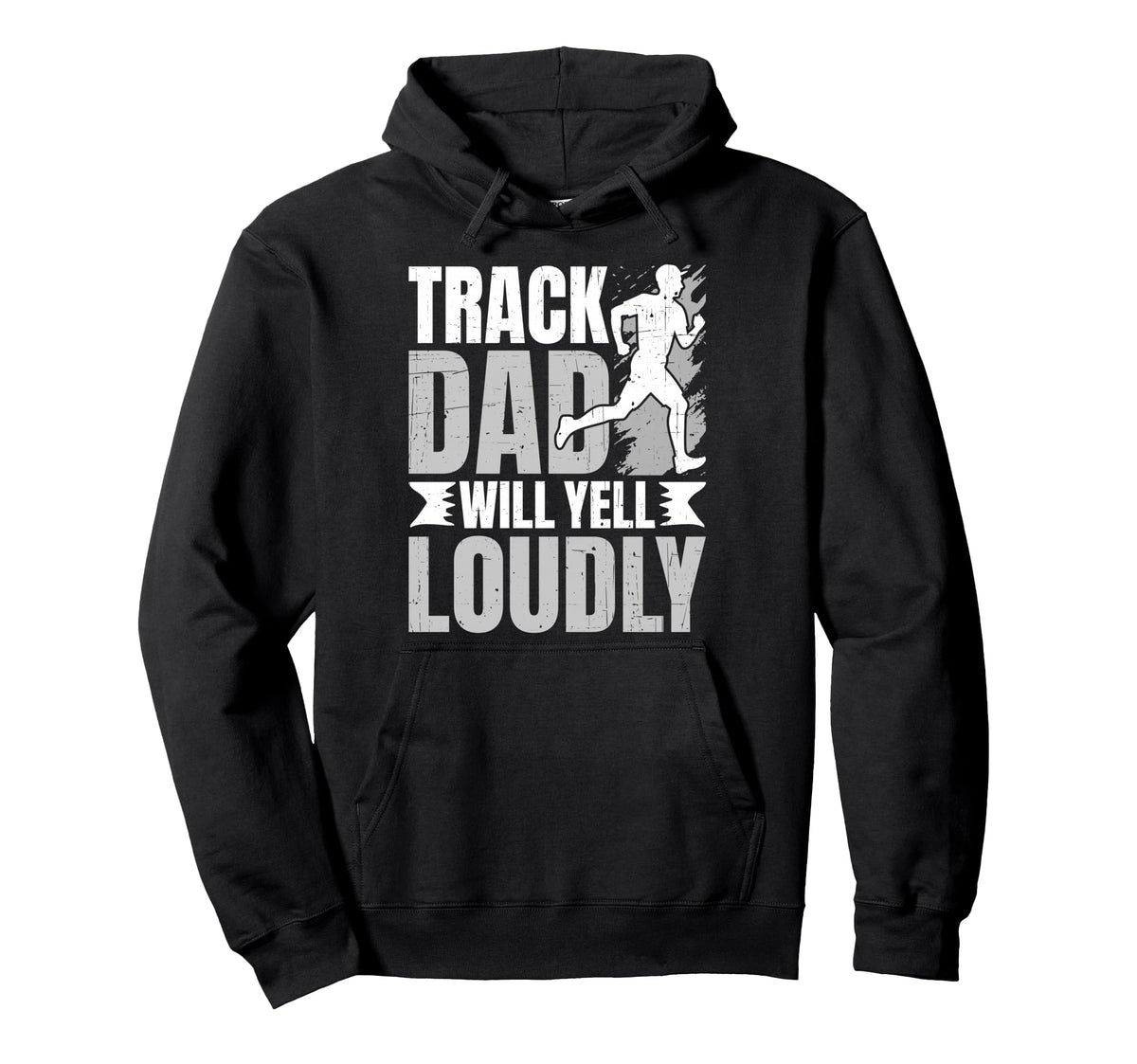 Distressed Running Dad Loudly Dad Loudly Hoodie - Custom Art Print Unisex