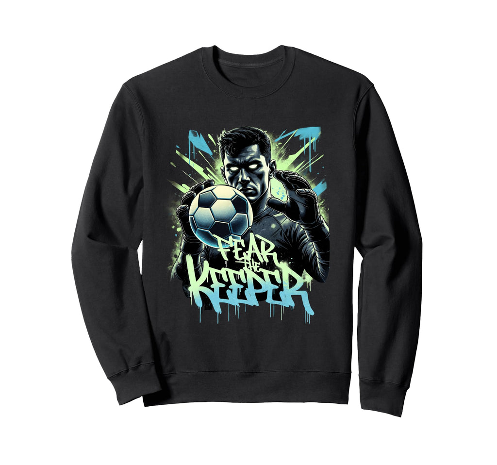 Fear Keeper Graffiti Soccer Sweatshirt - Unique Graphic Men Women