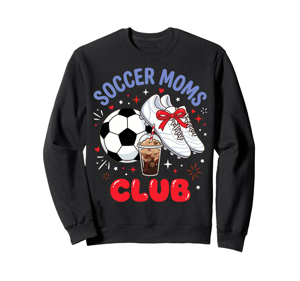 Soccer Moms Club Soccer Cleats Sweatshirt - Minimalist Print for Adults