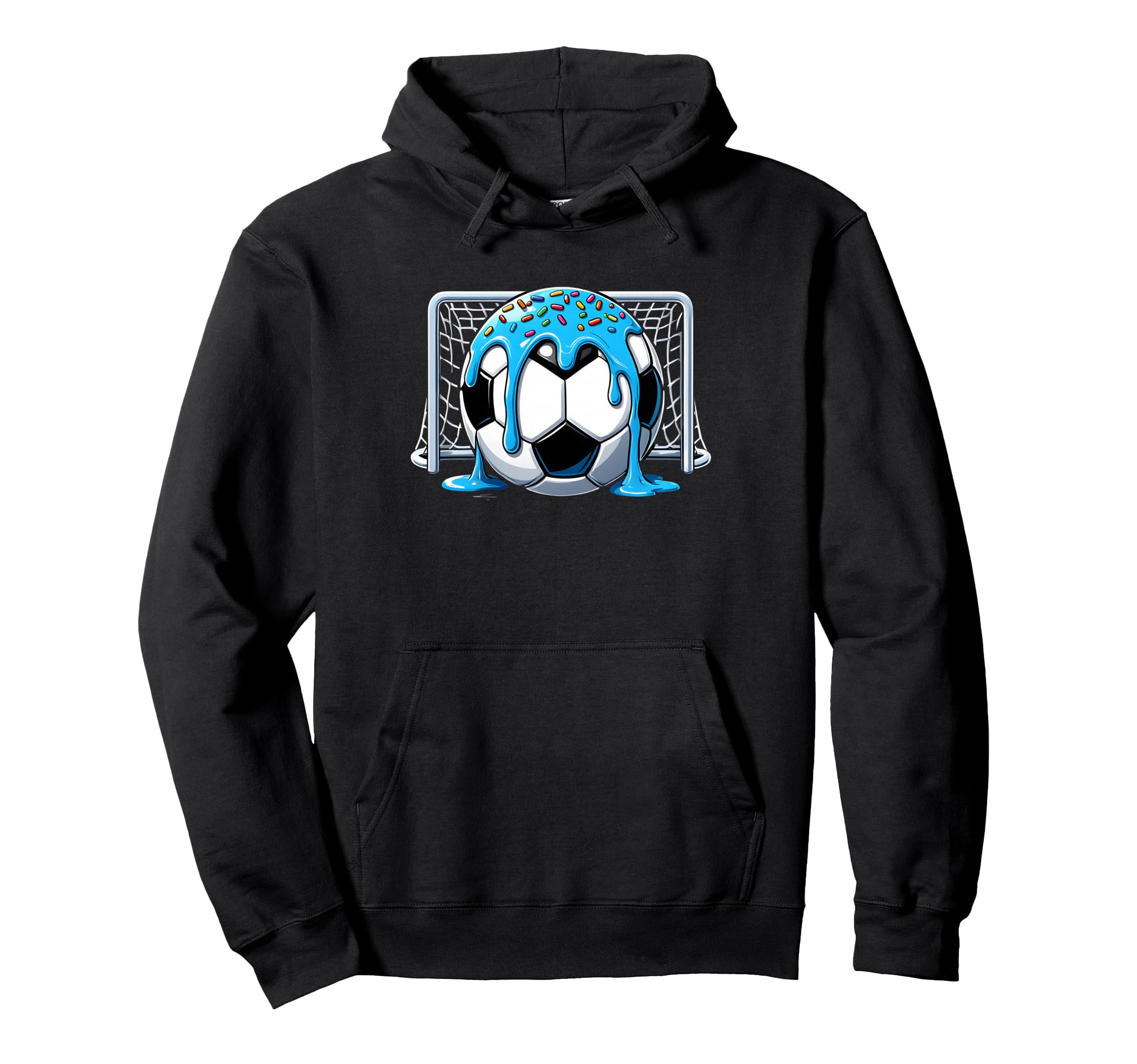 Soccer Drip Ice Cream Drip Soccer Hoodie - Casual Everyday Wear Unisex