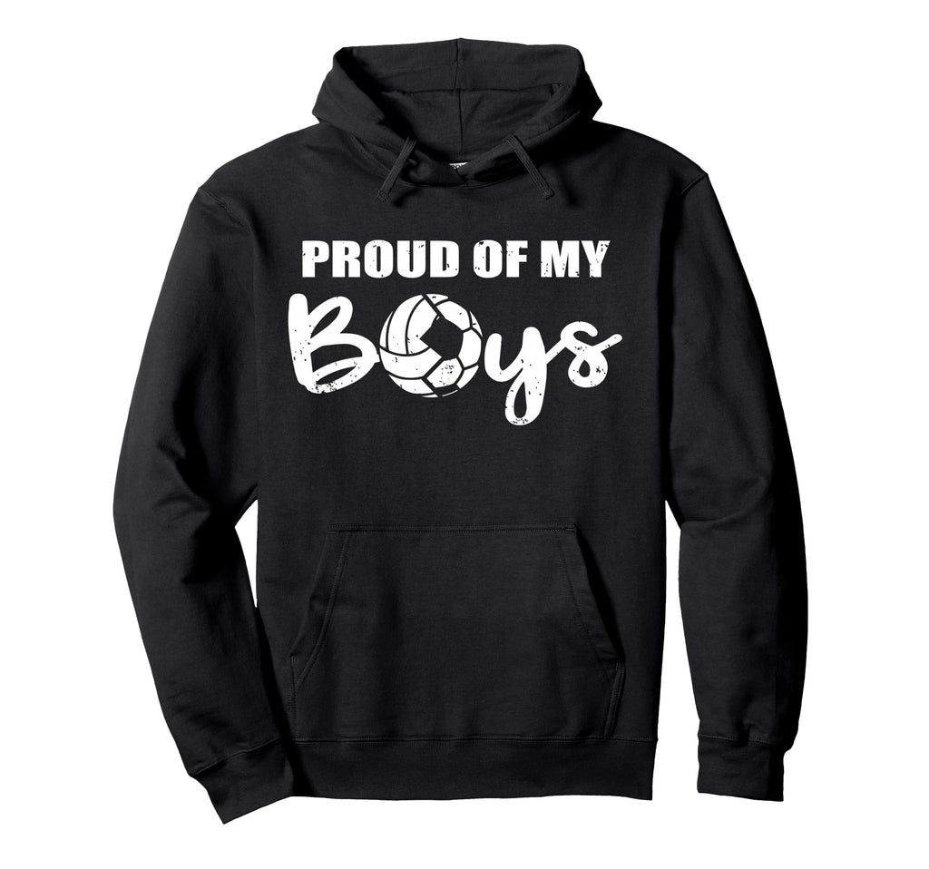 Proud My Funny Volleyball Soccer Mom Hoodie - Minimalist Print for Adults