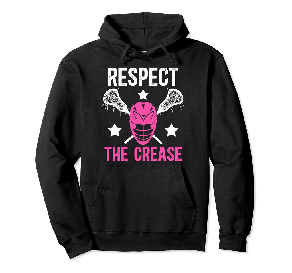 Respect Crease Lacrosse Goalkeeper Hoodie - Unique Graphic Men Women