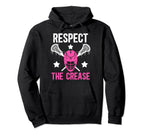 Respect Crease Lacrosse Goalkeeper Hoodie - Unique Graphic Men Women