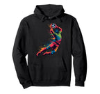 Colorful Funny Soccer Goalie Player Fan Hoodie - Trendy Graphic for Adults