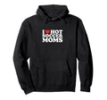 I Heart Hot Soccer Moms Funny Love Hoodie - Casual Everyday Wear Men Women