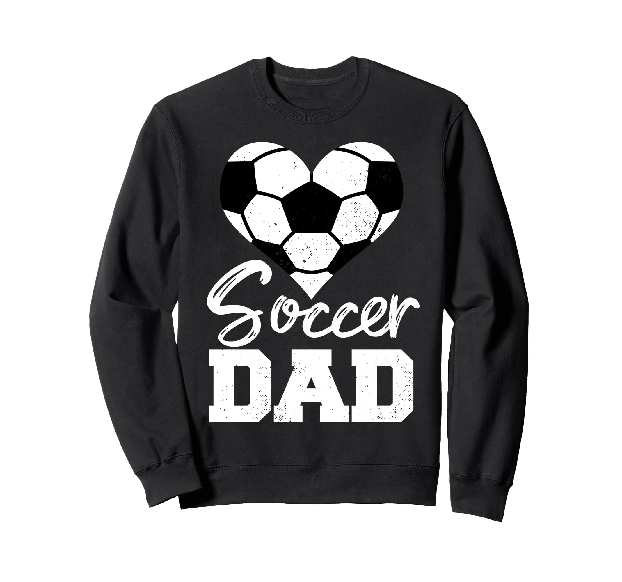 Soccer Dad Heart Funny Heartfelt Love Sweatshirt - Graphic Print Men Women