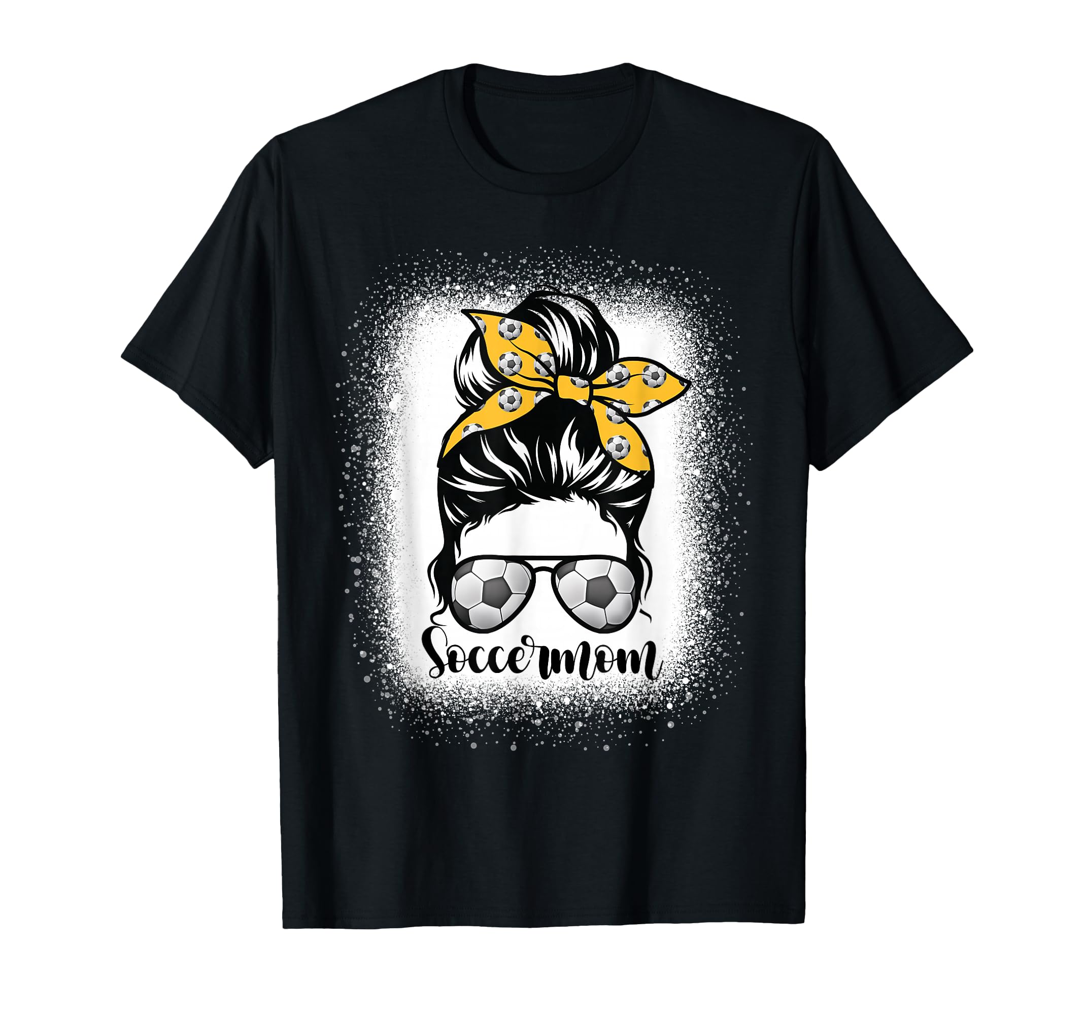 Bleached Soccer Mom Messy Bun T-Shirt - Aesthetic Graphic for Adults
