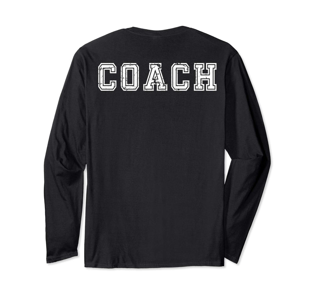 Coach Back Distressed Font Coach Gift T-Shirt - Graphic Print Men Women