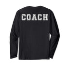 Coach Back Distressed Font Coach Gift T-Shirt - Graphic Print Men Women