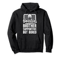 Hockey Goalie Brother Supportive Hockey Hoodie - Novelty Apparel Men Women