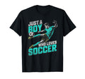 Just Who Loves Soccer Soccer Player T-Shirt - Custom Art Print Unisex
