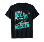 Just Who Loves Soccer Soccer Player T-Shirt - Custom Art Print Unisex