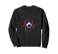 Soccer Ball Heartbeat Sweatshirt - Unique Graphic Men Women