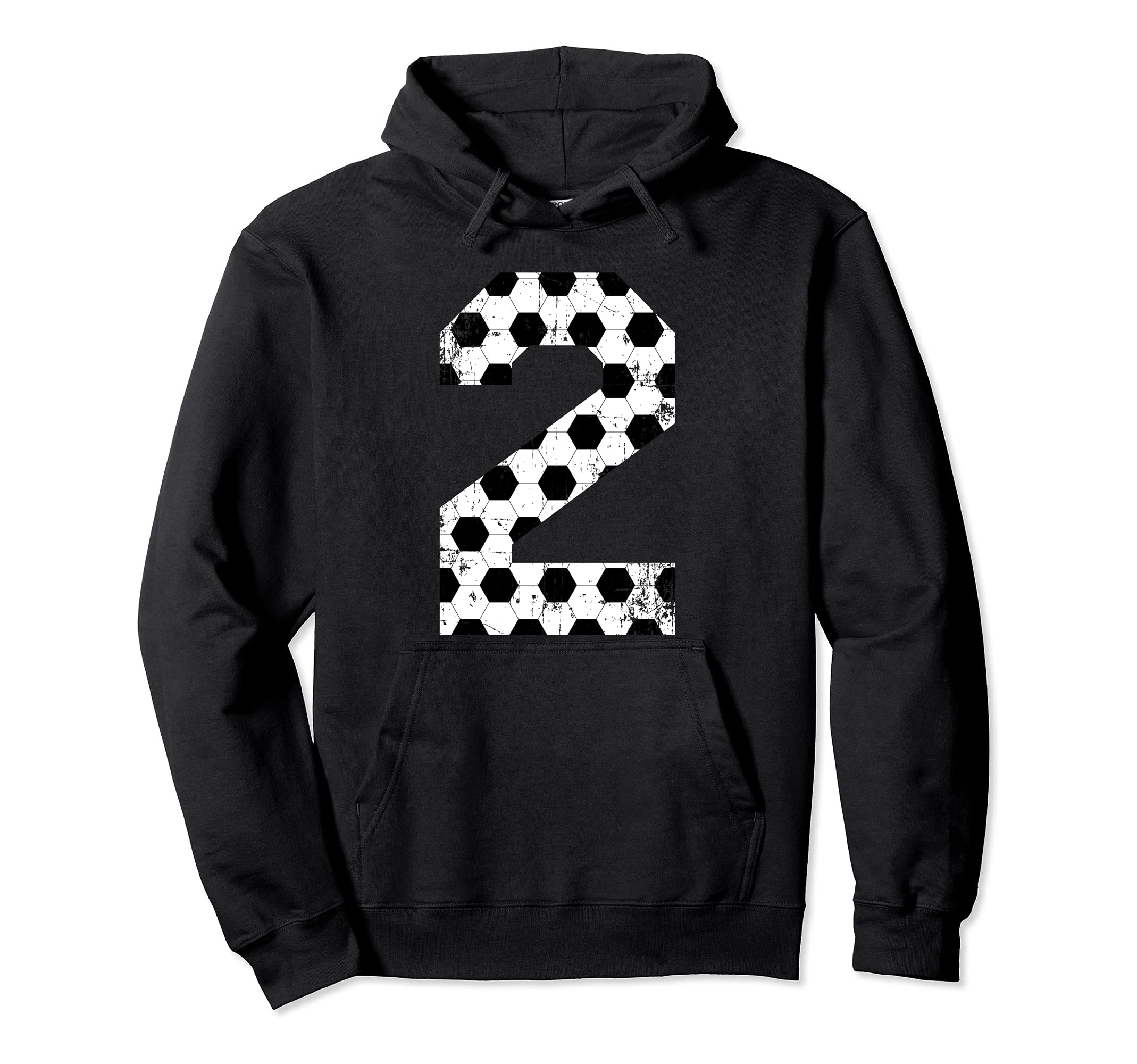Soccer 2 Jersey Number Hoodie - Graphic Print Unisex