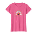 Boho Mama Rainbow Heart Womens T-Shirt - Fun Novelty Design Unisex