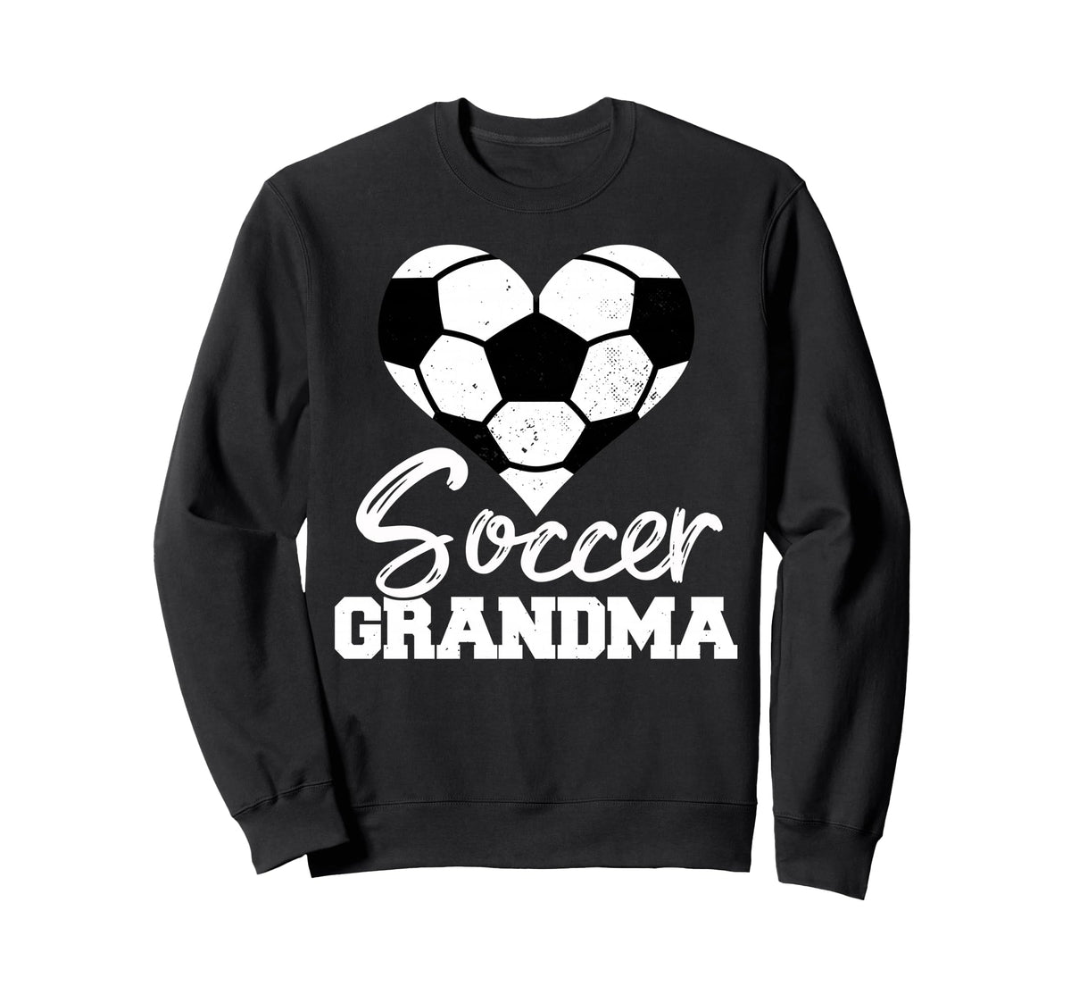 Soccer Grandma Heart Funny Heartfelt Sweatshirt - Unique Graphic Unisex
