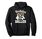 4Th Birthday Soccer Ball Leopard Heart Hoodie - Streetwear Style Men Women
