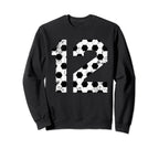 Soccer 12 Jersey Number Sweatshirt - Fun Novelty Design Unisex