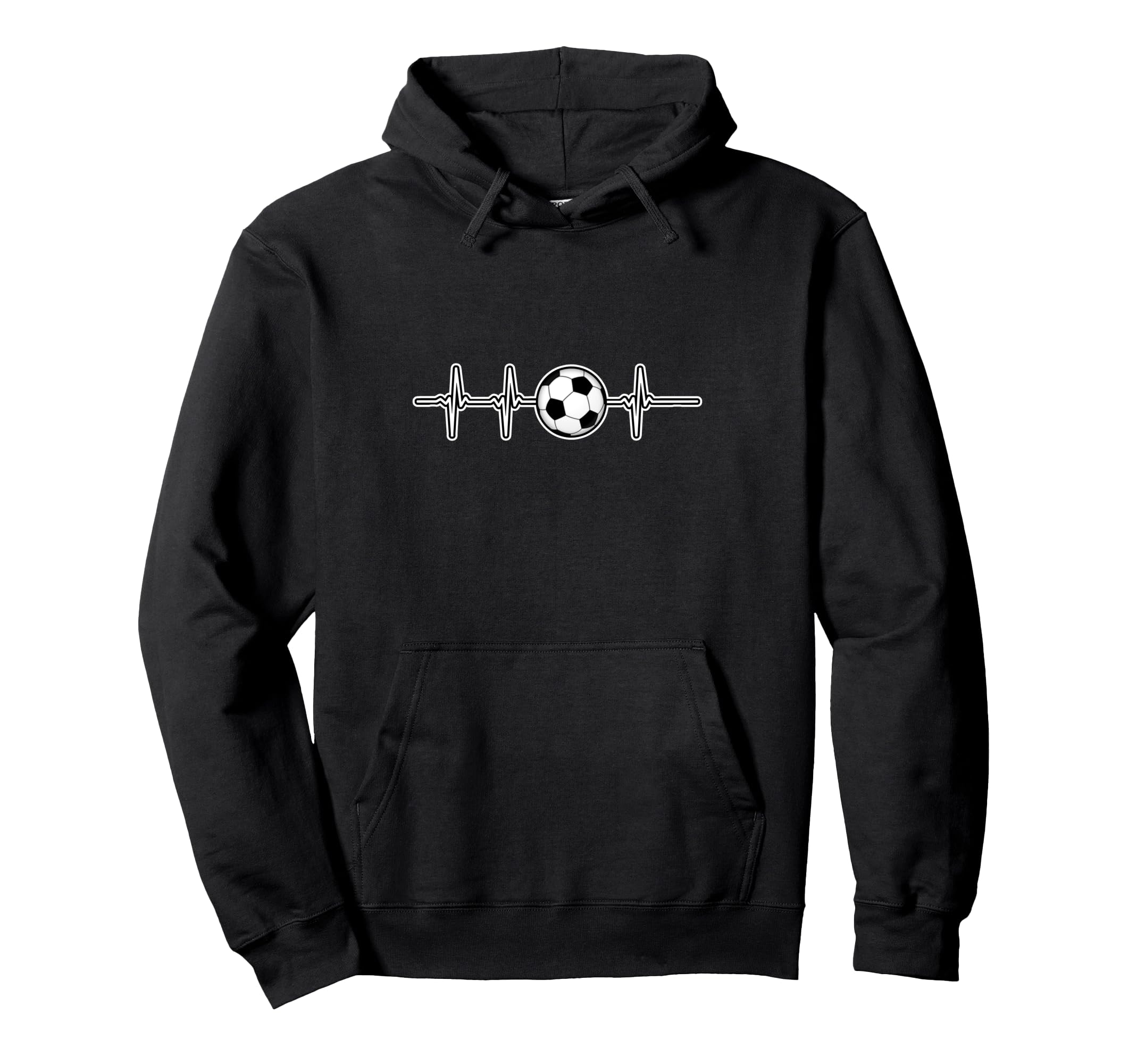 Soccer Football Lover Heartbeat Hoodie - Aesthetic Graphic for Adults