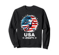 American Flag Soccer Team Womens Sweatshirt - Custom Art Print Men Women