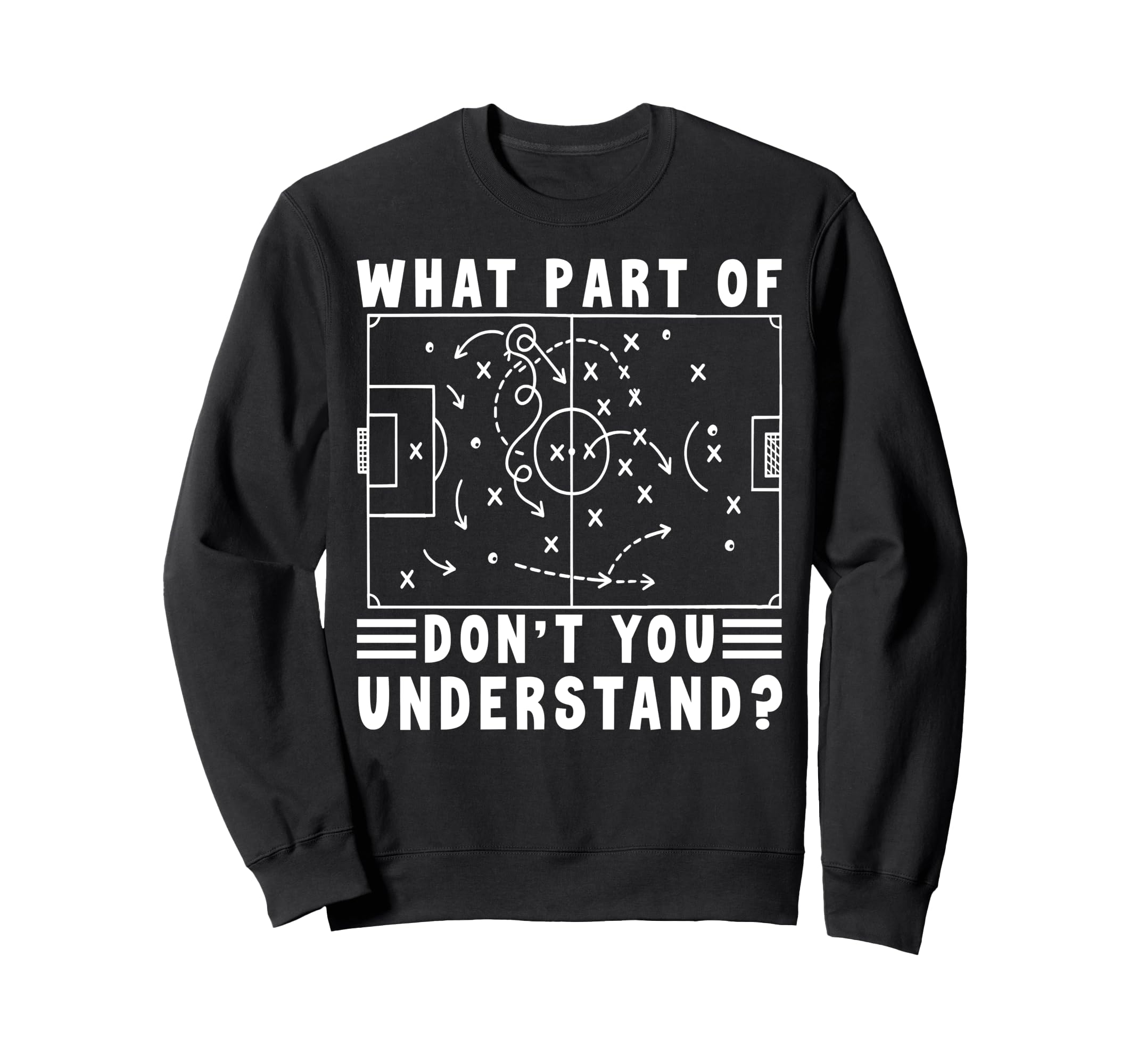 Soccer Strategy Board Meme What Sweatshirt - Fun Novelty Design Men Women
