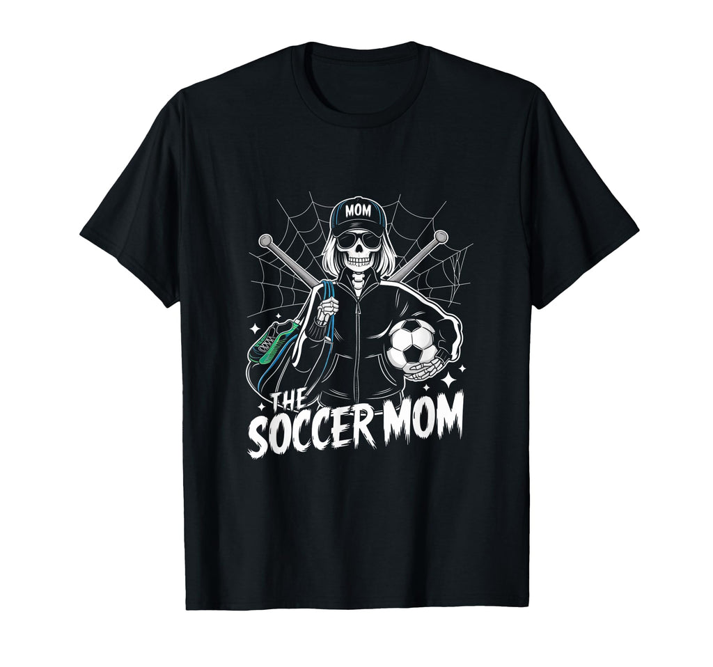 Soccer Mom Skeletton Halloween Soccer T-Shirt - Custom Art Print Men Women